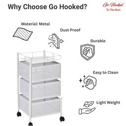 Go Hooked White Set of 1 Regular Multi-Utility Organisers image 2
