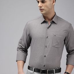 Arrow Pure Cotton Manhattan Slim Fit Self-Design Geometric Formal Shirt-image-40