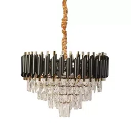 ELIANTE Torrica Cristal LED Chandlier Black With Adjustable Colour Temperature-image-44