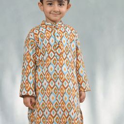 Sangria Boys Geometric Printed Kurta-picture-37