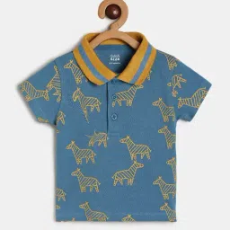 MINIKLUB Kids Blue Printed Polo T-Shirt-picture-36