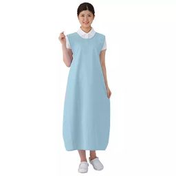AS ONE Lightweight Stretch Waterproof Apron Free Size Polyester and PU Film Blue, 7-3078-01-16