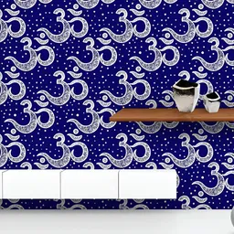 ArtzFolio Printed UV-Resistant Anti-Bacterial Vintage Om Symbol Peel & Stick Wallpaper-image-54