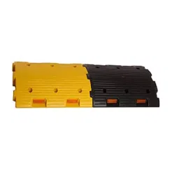 Ladwa Size 1 m x 50 mm Heavy Duty Road Hump Speed Breaker for Safety & High Visibilty Plastic Yellow & Black, LSI - PRH50MM2PC - 1mtr-35