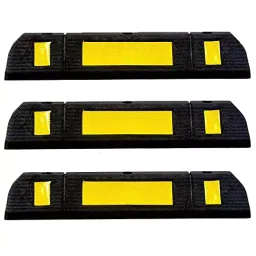 Ladwa Size 500 mm Car Wheel Parking Stopper Rubber Yellow & Black, LCS 500 - P3 (Pack of 3)-picture-4