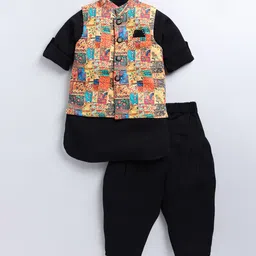 LITTLE COLLARS Boys Regular Kurta with Pyjamas-picture-40