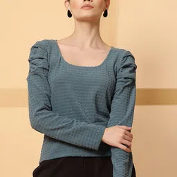 STYLECAST X KASSUALLY Women Cotton Long Sleeves Square NeckRegular Top-picture-38