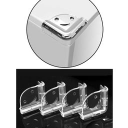 Safe-O-Kid Smiley Shaped Corner Guards Pack of 4 - Transparent-image-59