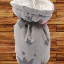 Mittenbooty Baby Bottle Cover Textile Small Crown Print-Grey-15