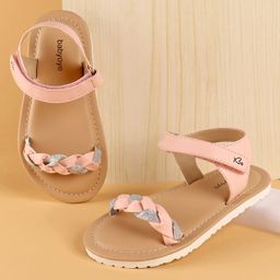 Babyoye Velcro Closure Braided Style Sandals Pink (Sole Colour May Vary)-image-36