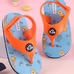 Babyoye Flip Flops Animal Print - Blue-image-5
