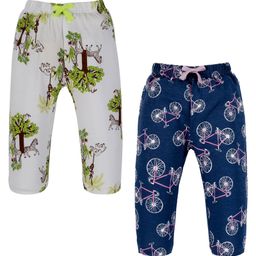 3PIN Pack Of 2 Placement Cycle & Tree Printed  Joggers - Blue & White-image-80