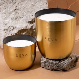 Seva Home Heirloom Candle Set Of 2 - Bloom Gold-15