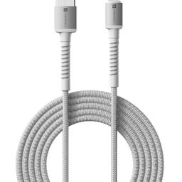 Portronics POR-2159 Konnect X USB to 8 Pin Cable with 3A Output Fast Charging and Data Transfer Nylon Braided Aluminium Alloy Shell 1M Length compatible with 8 PIN Devices-White-53