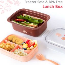 Leak-Proof & Freezer Safe BPA Free Lunch Box - Brown-picture-22