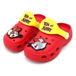 Svaar Tom & Jerry Featuring Characters Applique Detailed Perforated Clogs - Tomato Red-image-16