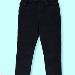 Kiddopanti Denim Woven Solid Jeans - Black-image-83