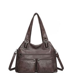 CORSICA Women Solid Structured Zip Detail Shoulder Bag-image-12