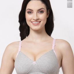 SHYAM SONS FLAIR Women Pack Of 2 Full Coverage Lightly Padded T-shirt Bra-image-63
