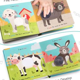 Intellibaby Touch N' Feel Farm Animals Story Board Book | Sensory Learning with Soft Textures & Colourful Illustrations | Discover Farm Life | Tactile Skill Development | BIS Certified | Ideal for Gifting | Educator Recommended image 3