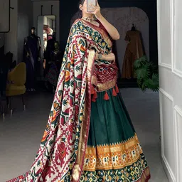Aika Printed Ready To Wear Lehenga & Unstitched Blouse With Dupatta image 4