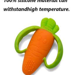 BitFeex Silicone carrot teether BPA Free Teether Pack of 1 - Multicolour image 4