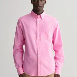 GANT Pink Cotton Regular Fit Shirt-image-61