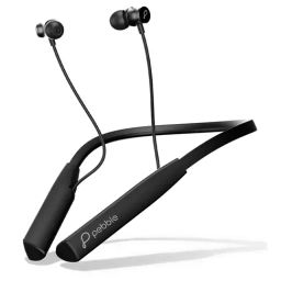 Pebble Flex Activ Neckband with up to 60 Hours Playtime and Sweat Proof (Black)-image-2
