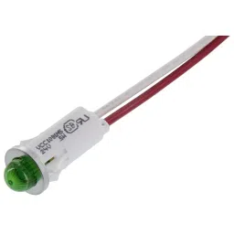 VCC PANEL MOUNT INDICATOR, LED, 12.7MM, GREEN, 24V, 1091M5-24V-picture-31