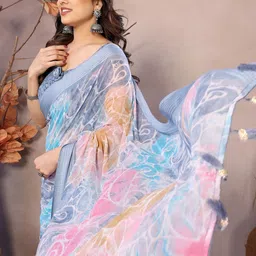 Ekasya Ethnic Motifs Poly Georgette Saree-picture-53