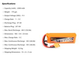 Pro- Range 11.1V 2200mAh 30C 3S Lithium Polymer Battery Pack image 2