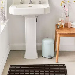 CASA-NEST Coffee Brown Textured 210 GSM Anti-Skid Bath Rugs-picture-11