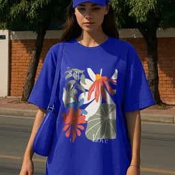 JUNEBERRY Women Drop-Shoulder Sleeves Pure Cotton Oversized Tshirt-image-93