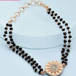 Zaveri Pearls Rose Gold Contemporary Cubic Zirconia Mangalsutra Classic Bracelet - ZPFK12636-2