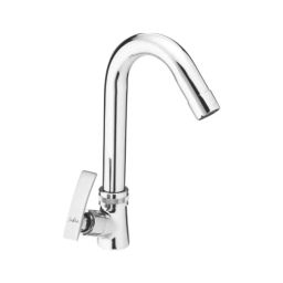 Jabra Swan Neck Tap (M) Soft Series Brass Chrome Finish Deck Mount Silver-image-97