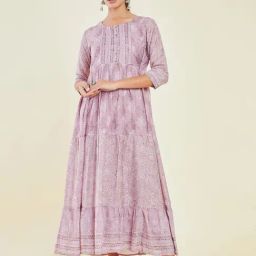 Soch Light Purple Printed Maxi Dress-image-94