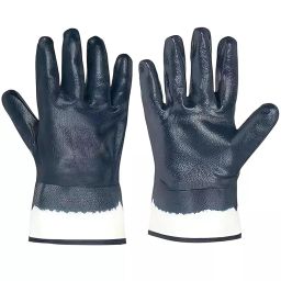 Swavind Safety Hand Gloves Strong Synthetic Fabric Latex & Nitrile Coated Palm with Abrasion Resistance Dark Blue Free Size (Pack of 120 Pair)-picture-28