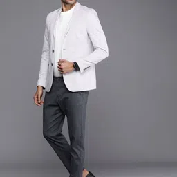 Louis Philippe Sport Checked Super Slim Fit Single-Breasted Semiformal Blazer-image-62