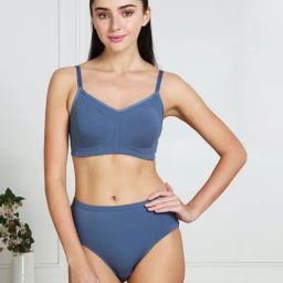 Van Heusen Blue Cotton Full Coverage Bra-22