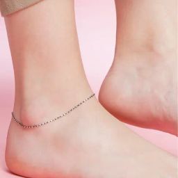 Zavya 925 Sterling Silver Radiant Charms with Beads Flexible Anklets For Women-image-90