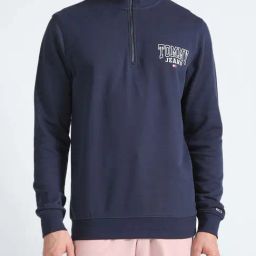 Tommy Hilfiger Twilight Navy Cotton Regular Fit Logo Printed Sweatshirt-picture-15