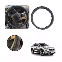 Auto Pearl Ring Type Car Steering Wheel Cover (Gold Full Cola) Compatible with Tucson-picture-27