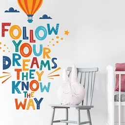 INDIAN ROYALS Blue & Orange Colored Printed Self-Adhesive & Durable Wall Sticker-image-81