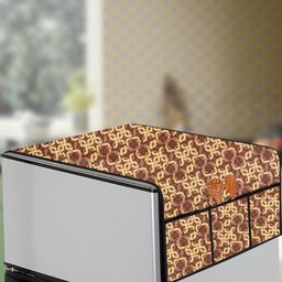 The Furnishing Tree Brown Printed Refrigerator Cover-image-73