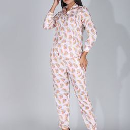 StyFun Floral Printed Shirt Collar Shirt With Palazzo-image-15