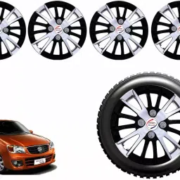 Auto Pearl CSDC02 R13 33.02 cm (13 Inch) PPress Type Wheel Hubcap with Retention Ring Glossy White Black Wheel Cover for Maruti Alto K10 (Set of 4)-image-90