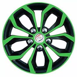 Auto Pearl GnDC27 R15 381 mm(15 Inch) PPress Type Wheel Hubcap with Retention Ring Glossy Green DC Wheel Cover for Toyota Innova 2.5 GX Diesel 8 Seater (Set of 4)-99