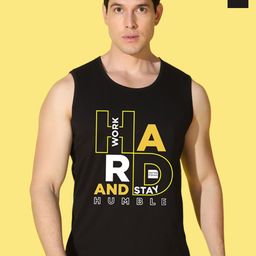 WOOSTRO Pack Of 2 Printed Combed Cotton Gym Vests VWS26(RUN BLACK)(HARD BLACK)-73