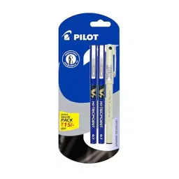Pilot Hi-Tecpoint V7 + Hi-Tecpoint O5 0.7 mm Fine Point Liquid Ink Roller Ball Pen, 2 Blue, 1 Black (Pack of 3)-picture-37