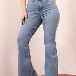 Miss Chase A+ Women Bootcut High-Rise Light Fade Stretchable Jeans-picture-8